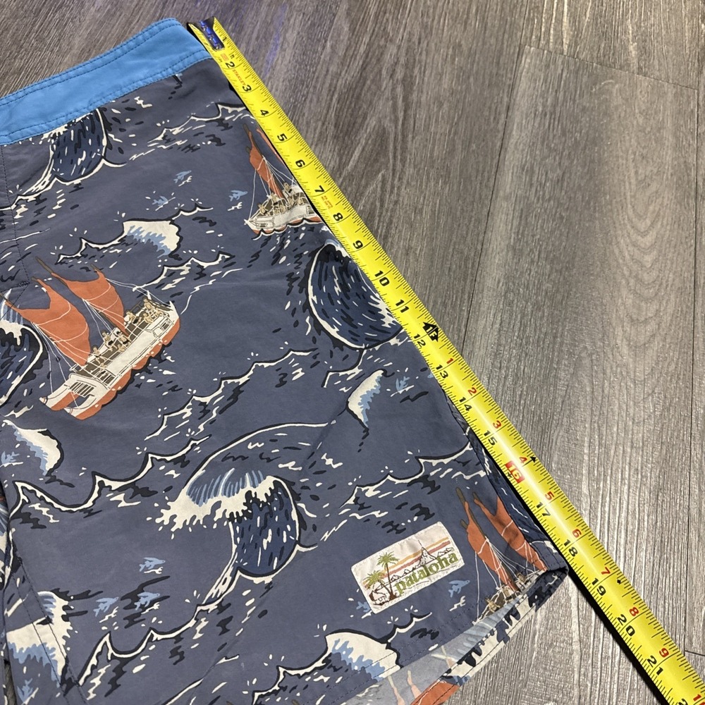 Vintage Patagonia Pataloha Sailing Print Board Shorts 9"Size 32 Nylon Swim Surf - Picture 4 of 7